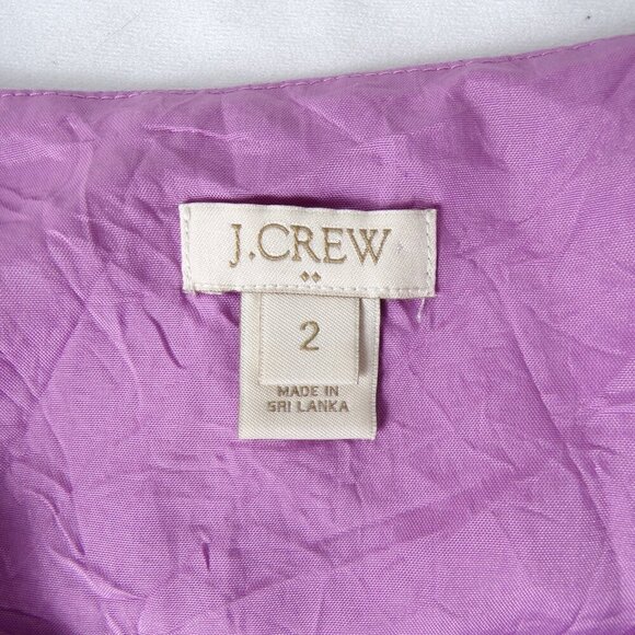 J Crew Factory Sleeveless Dress Purple Orchid Gathered Skirt Spring Sz 2 #1187 - Picture 4 of 5